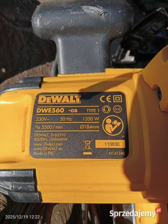 Pilarka tarczowa dewalt dwe560 1350w Tarnów