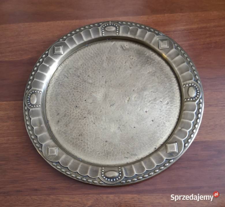 Stara mosiężna taca Katowice