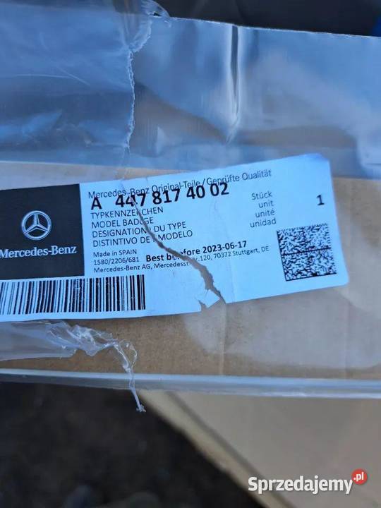 Logo Emblemat Znaczek Napis Mercedes EQV W447