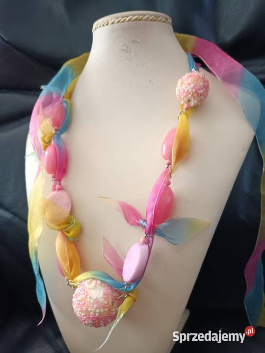 Kolorowe korale naszyjnik