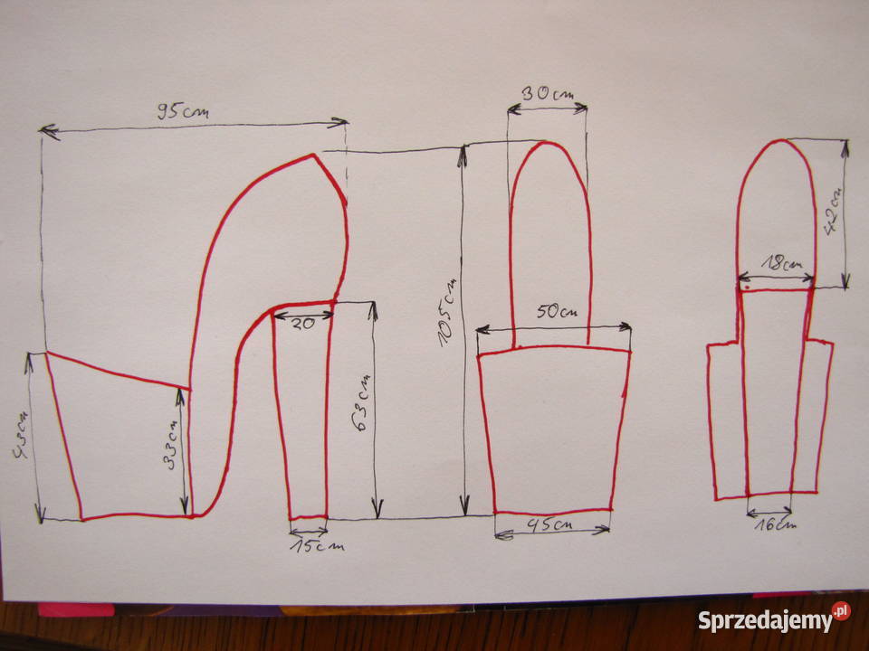 Piękny fotel but damska szpilka plus poduszka Koziegłowy