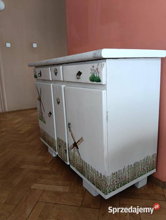 kredens kuchenny PRL biały Puławy