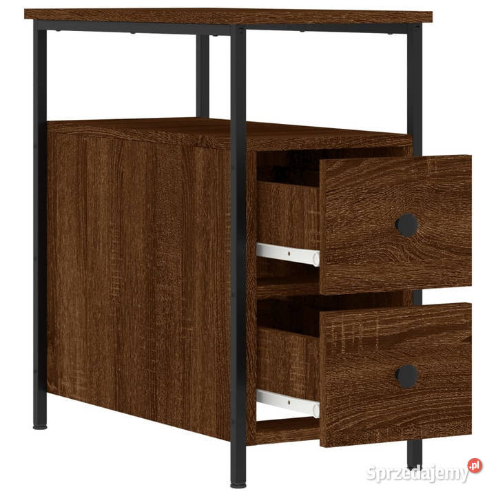 Szafki nocne 2 brązowy dąb 30x60x60 WM826072 Warszawa