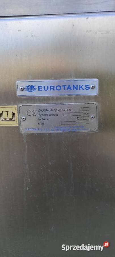 Schładzalnik mleka Eurotanks 1500 l 2009 r sprzedam