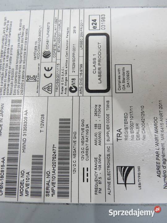 RADIO RADIOODTWARZACZ VOLVO S60 II V60 31358280 Sprzęt audio fabryczny lubelskie