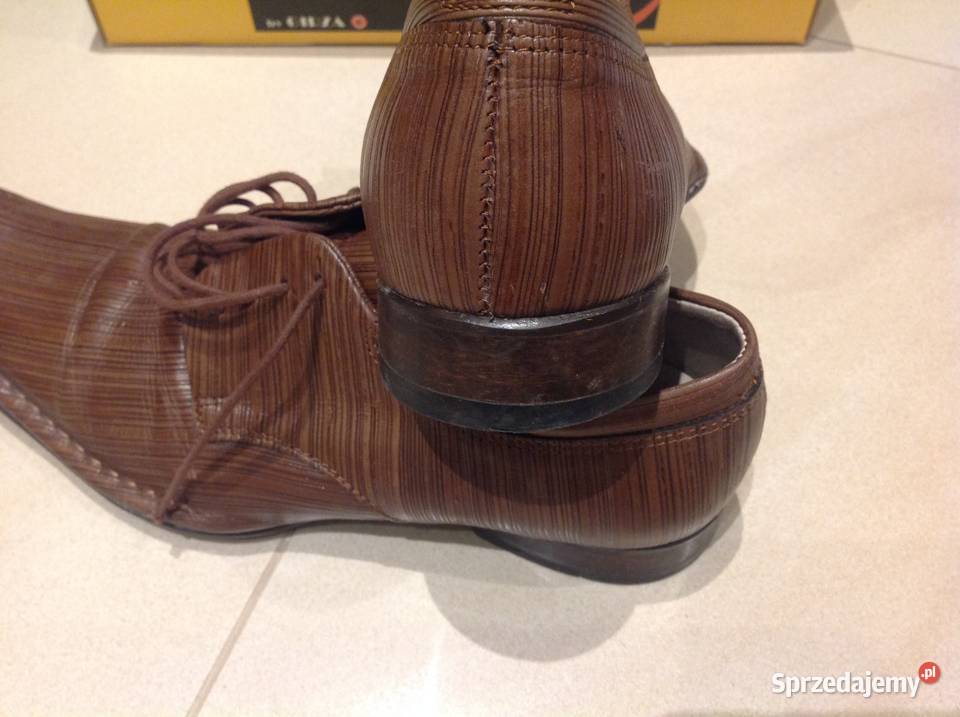 Buty brązowe skórzane męskie STACOPOL r 39 lubuskie Nowa Sól