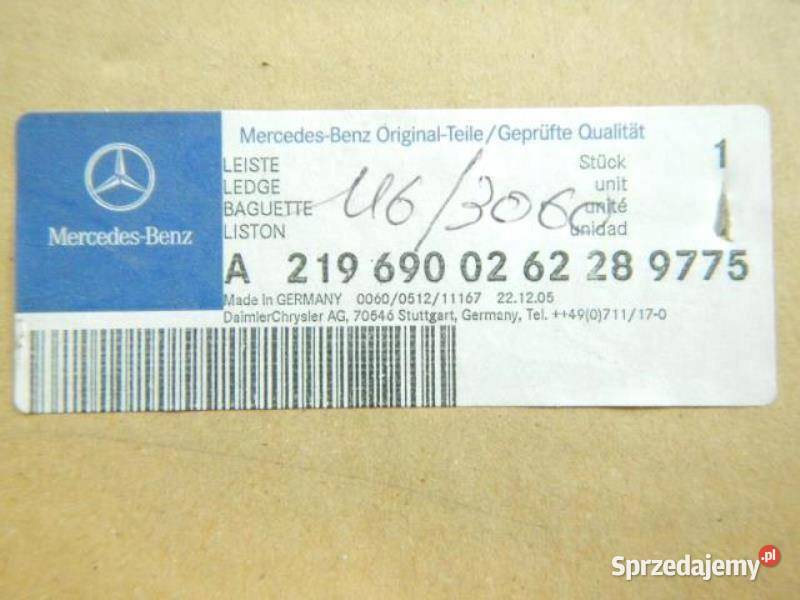 LISTWA DACHOWA DACHU MERCEDES A2196900262289775