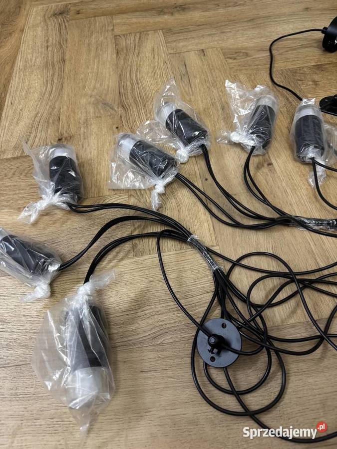 Lampa sufitowa pająk liniowa 9 punktów czarna