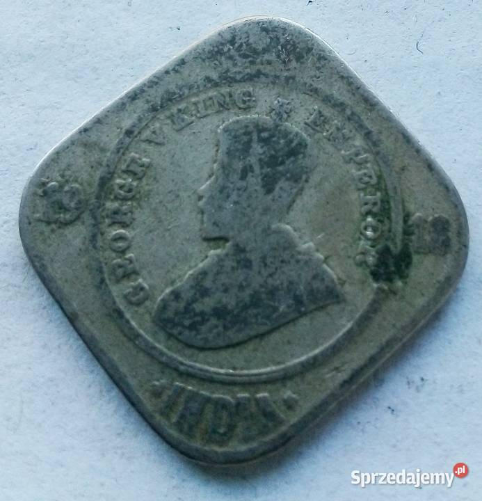 INDIE BRYTYJSKIE2 ANNAS1918 rGEORGE V Numizmatyka