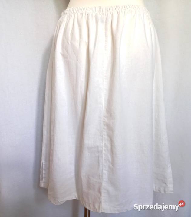 Spódnica BIAŁA len wiskoza r 4042 stan Rozmiar 42(XL) Białystok