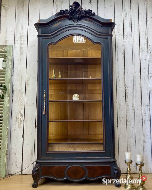 BIBLIOTEKA witryna antracyt Louis XV Francja Warszawa sprzedam
