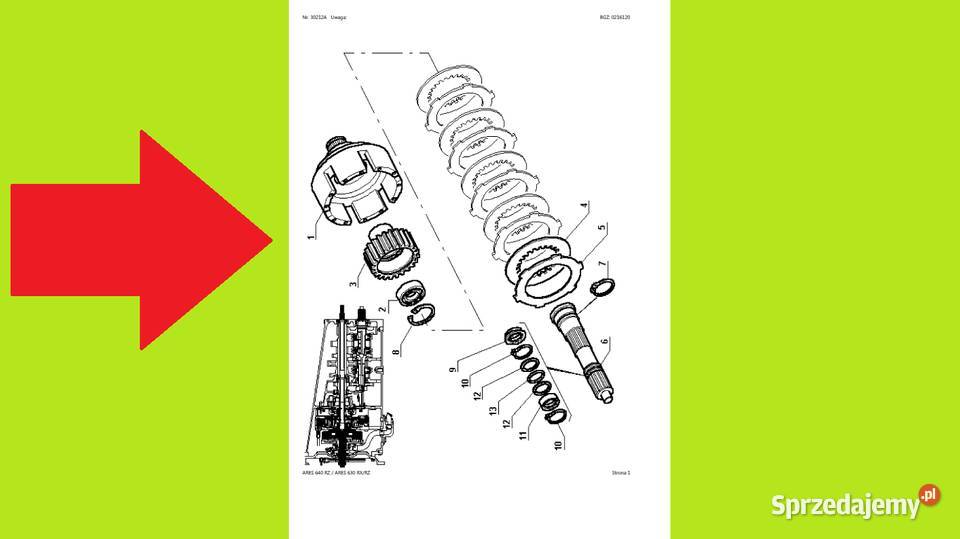 RENAULT ARES 616 RX RZ katalog części w języku Gdańsk