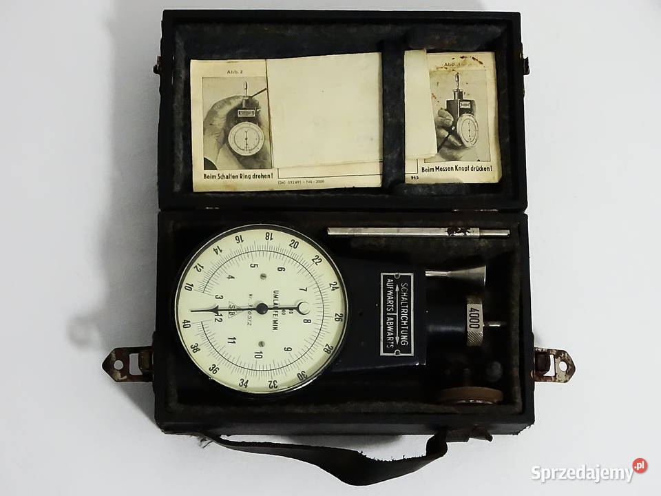 Kolekcjonerski ręczny obrotomierz typ 4 z 1949 lubelskie Biłgoraj