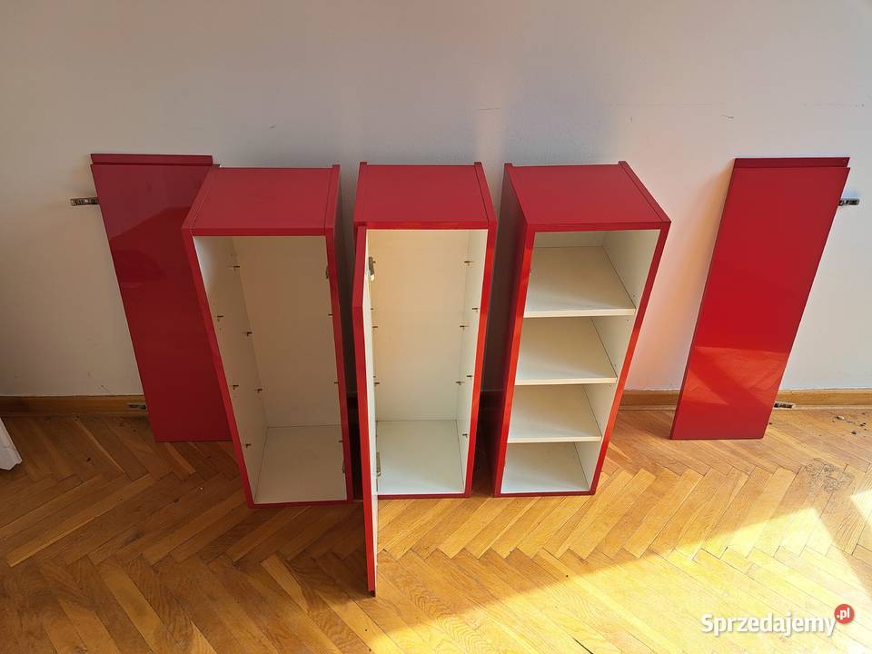 Szafka wisząca lakierowana czerwona Kuchenne