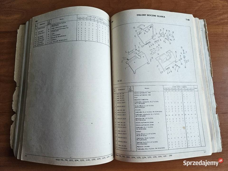 Katalog części Ursus 932 934 1032 1034 1132 1134