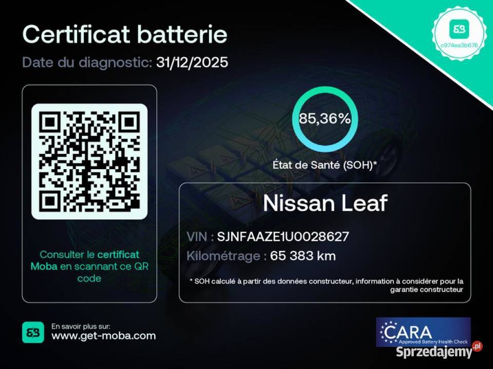 Nissan Leaf 40kWh Bogata Faktura 23 VAT 150KM