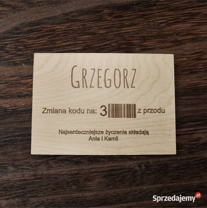 Pudełko drewniane na różne okazje z grawerem 5 sprzedam