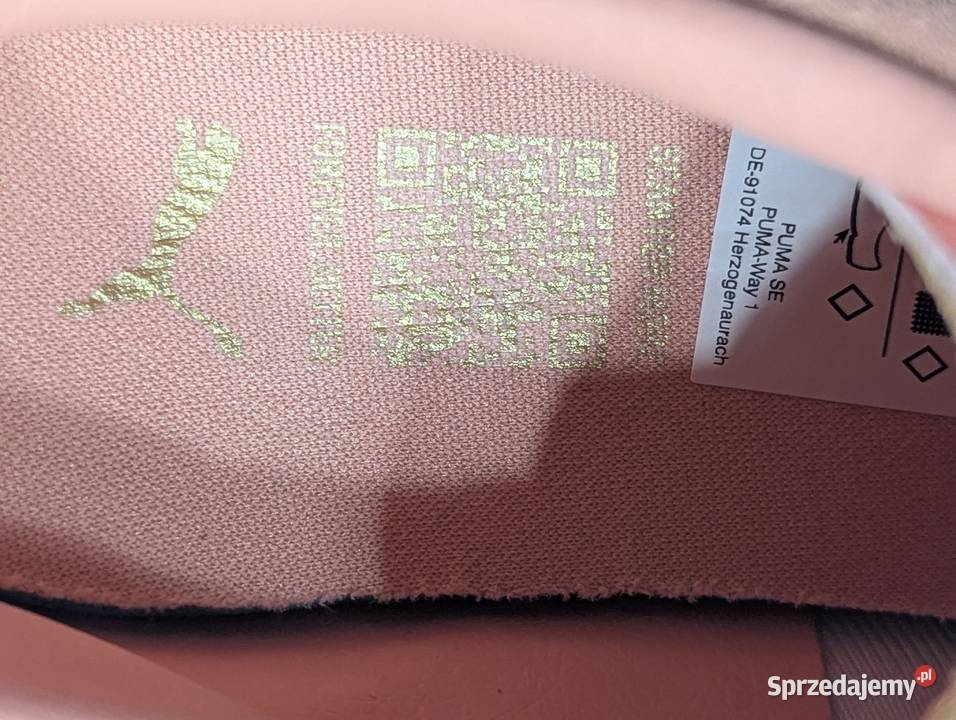 Buty zamszowe skórzane puma różowe pudrowe 39
