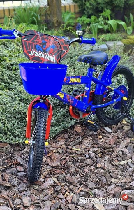 399 Rower 16 Spiderman niebieski śląskie Zabrze