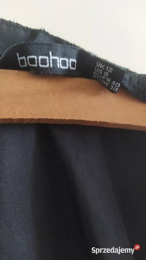 Ekskluzywny nowy czarny satynowy szlafrok Boohoo 3/4 Ostrów Wielkopolski