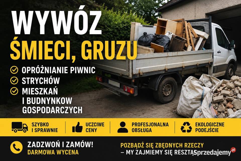 Opróżnianie mieszkań piwnic budynków