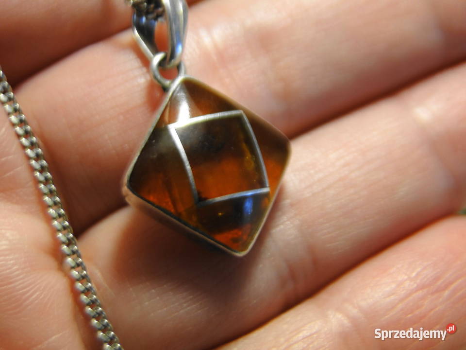 Stary Naszyjnik srebro i bursztyn bałtycki mazowieckie Warszawa sprzedam