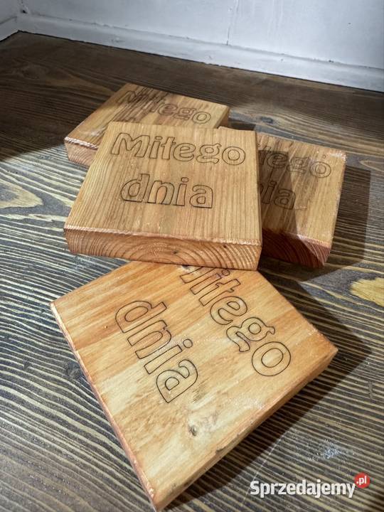 Ręcznie robione drewniane podstawki pod kubki Kubki Piotrków Trybunalski