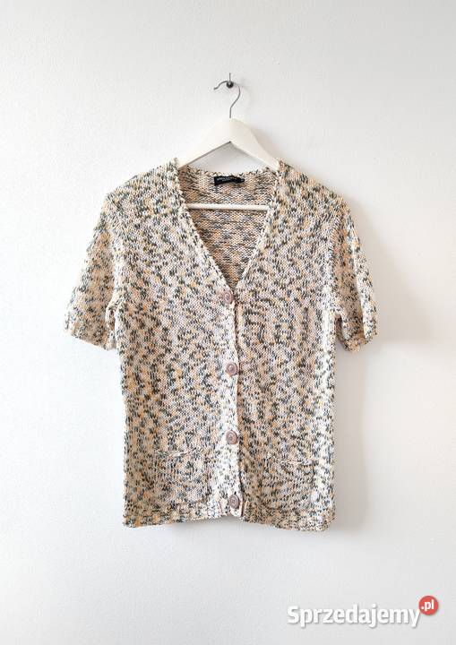 Greenfield sweter kardigan Vintage y2k biały Moda i Styl Jasło
