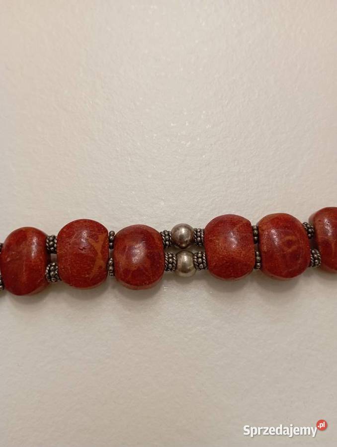 Bransoletka srebrna z koralami Bransoletki mazowieckie Radom