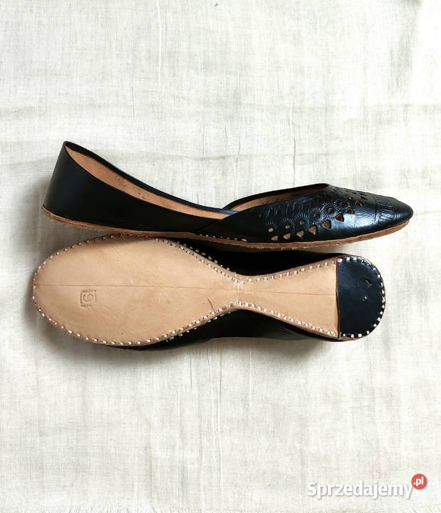 Czarne skórzane buty balerinki 38 skóra orient zachodniopomorskie Szczecin