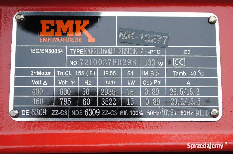 Silnik elektryczny kołnierzowy 15kw 2935obrmin