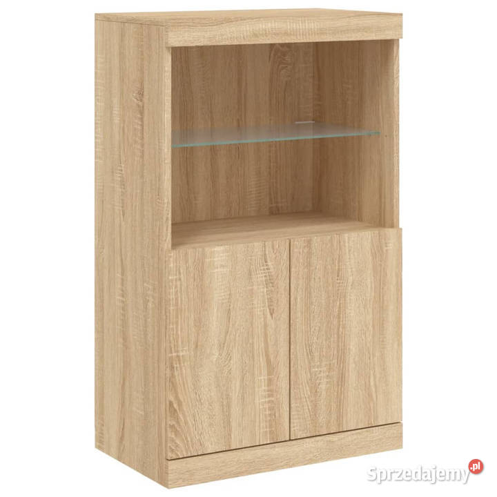 Szafka z oświetleniem LED dąb sonoma 1815x37x100