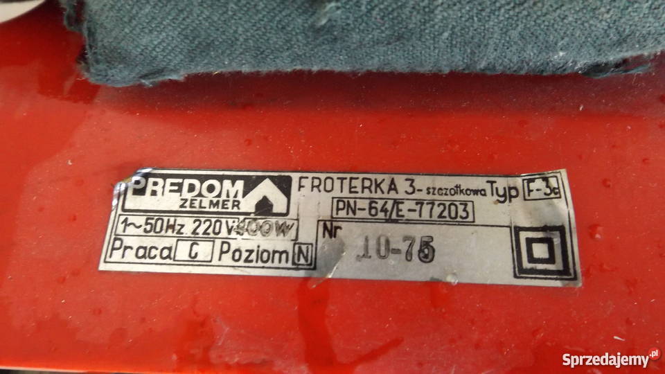 Froterka szczotkowa Predom Zelmer z Prlu Grodziczno
