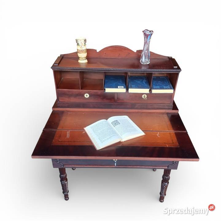 Orzechowe Biurko Sekretarzyk Biedermeier Suchorzew