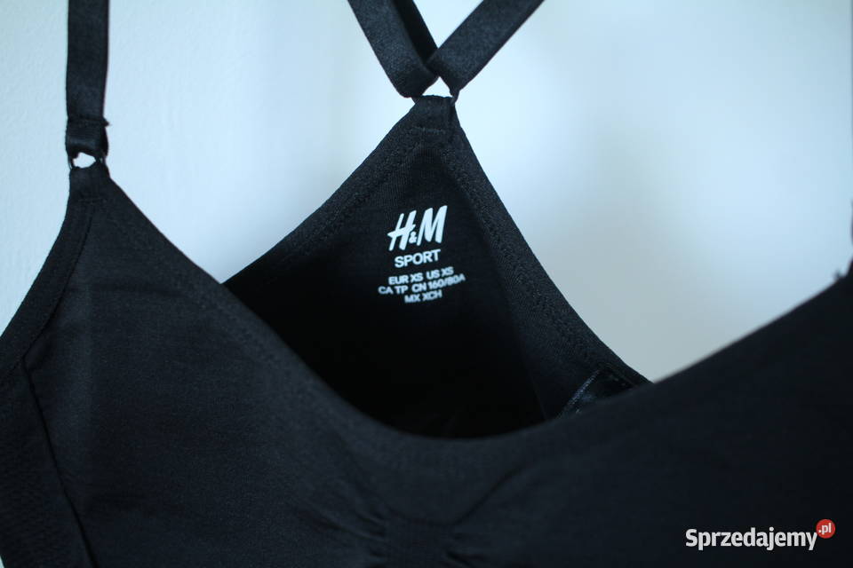 CZARNY TOP SPORTOWY HM XS 34 SPORT FITNESS Inowrocław