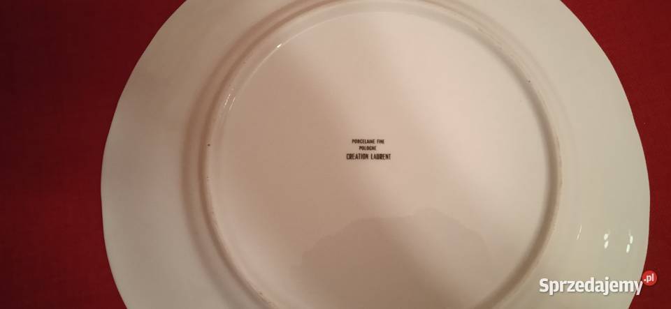 Ozdobny duży talerz z porcelany Świdnica