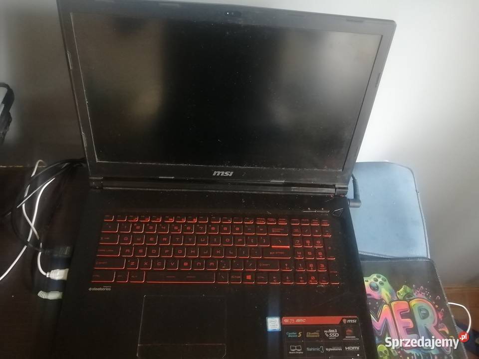 Gamingowy laptop MSI Czytaj opis 12GB pomorskie Kwidzyn