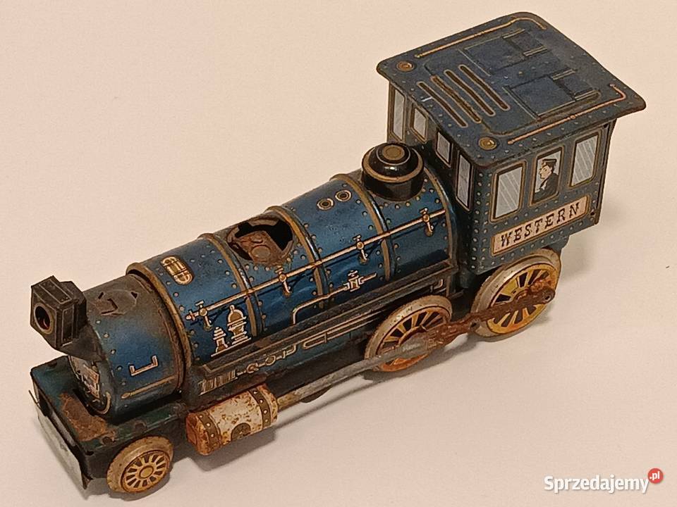 Stara blaszana zabawka LOKOMOTYWA elektryczna Rzeszów sprzedam