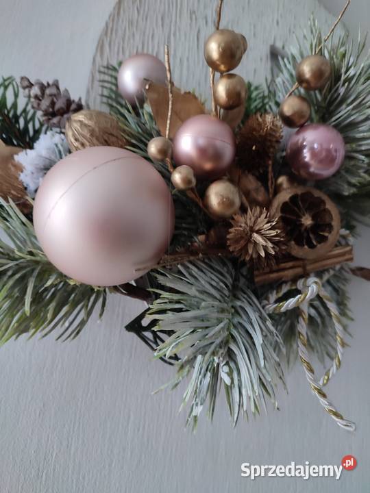 Stroik świąteczny ścienny renifer wianek jeleń śląskie Sosnowiec