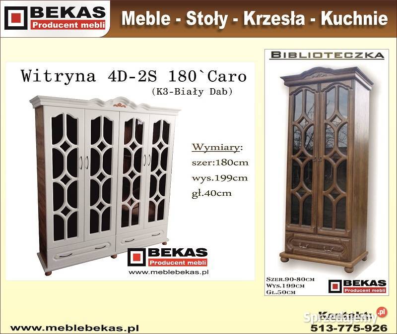 Biblioteczka Caro 135 gwiazda Bekas Biała Italia Tuliszów