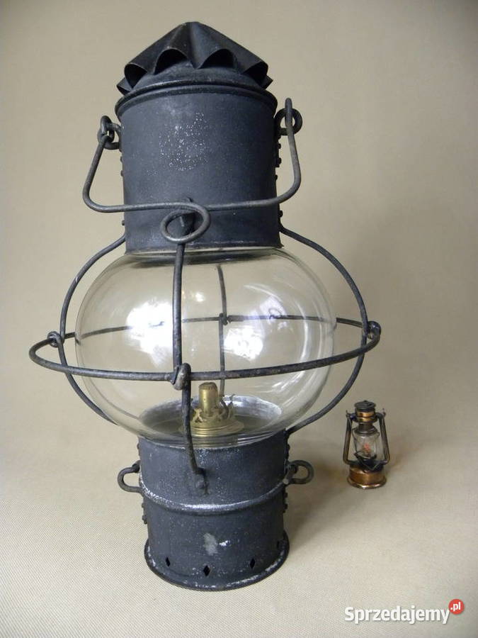 Stara lampa naftowa okrętowa lampa żaglowca Legnica