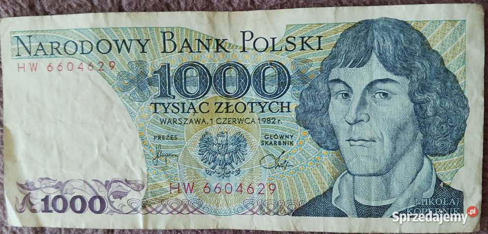 1000 M Kopernik seria HW 1VI1982 r Konin
