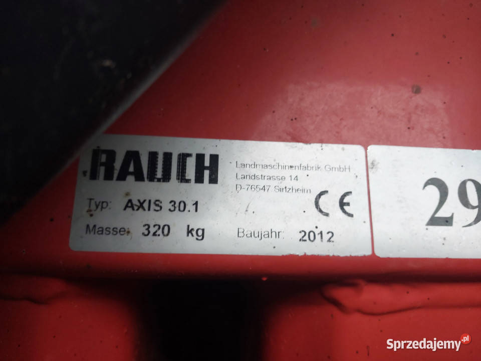 Rozsiewacz RAUCH AXIS 301 3000 L 2012 r talerze Kudypy