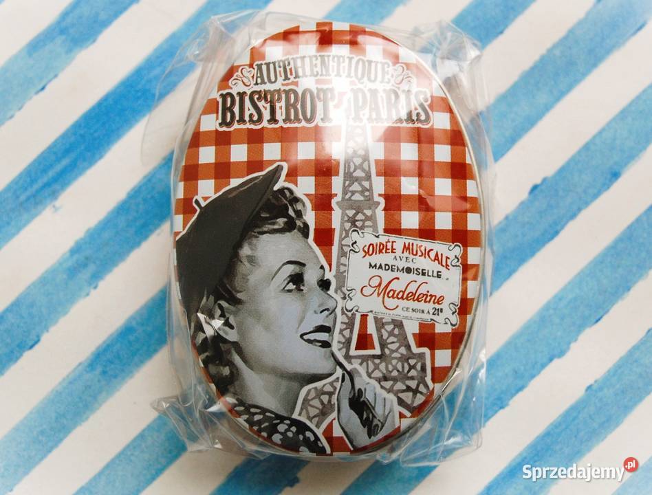 Mała owalna puszka pin up girl housewife retro Lublin