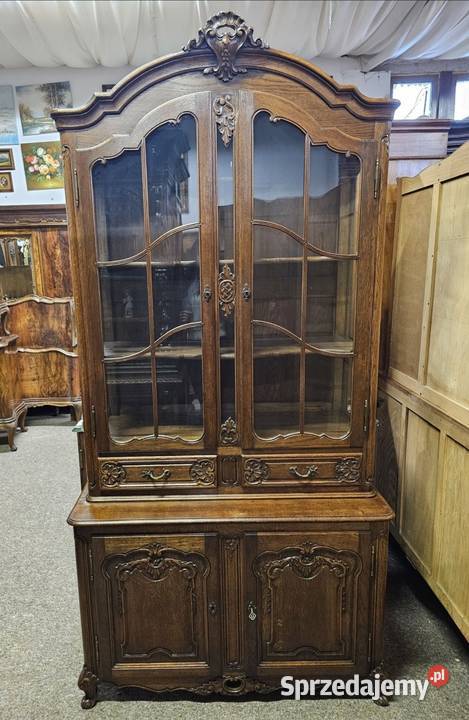 Dębowa witryna 218cm