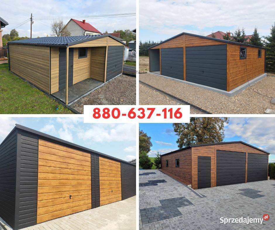 Garaż Blaszany Drewnopodobny 3x5 4x5 4x6 6x6 Szubin