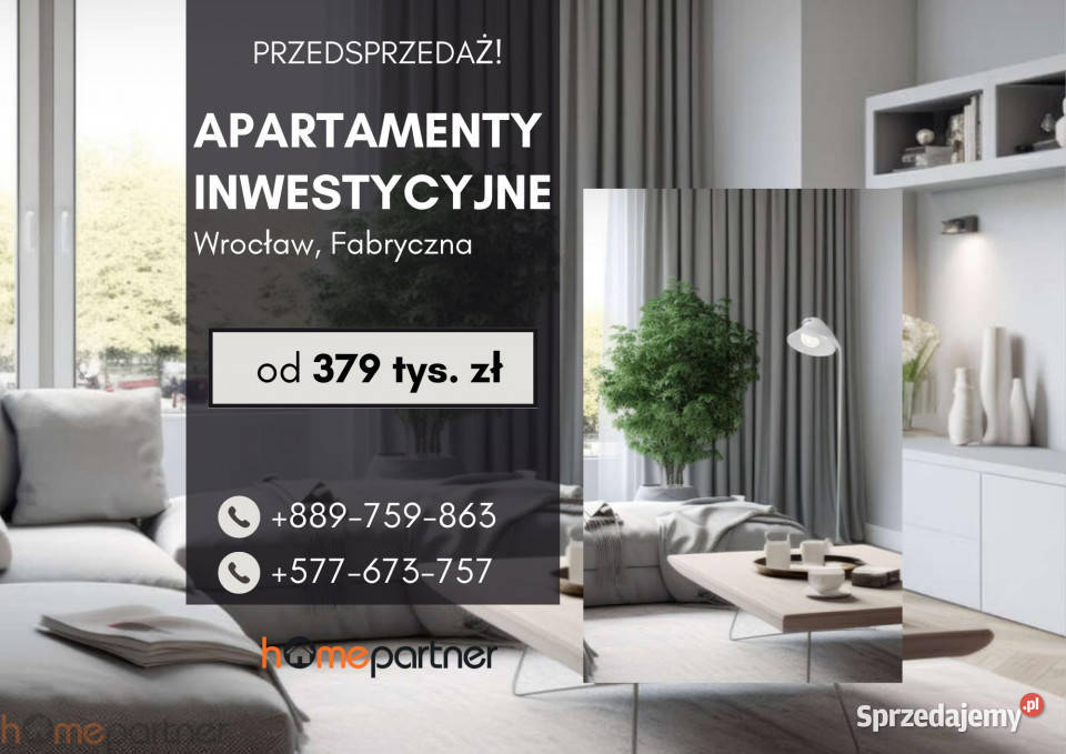 Mieszkanie 2835m2 1pokojowe Wrocław Fabryczna