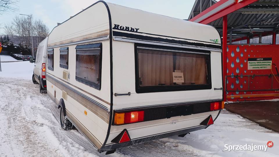 przyczepa kempingowa HOBBY campingowa kemping śląskie Międzybrodzie Bialskie