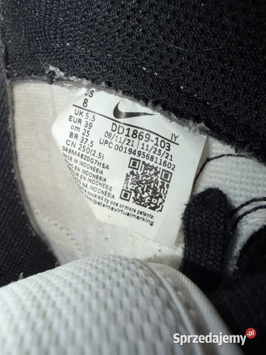 Nike Dunk High czarnobiałe 39 EU stan damskie małopolskie sprzedam