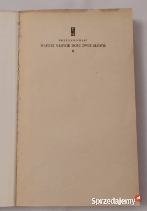 Mądrej głowie dość dwie słowie tom 1 3 Hajnówka